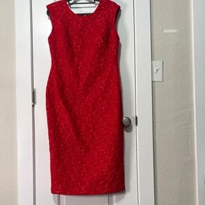 Elegant Red Calvin Klein Dress